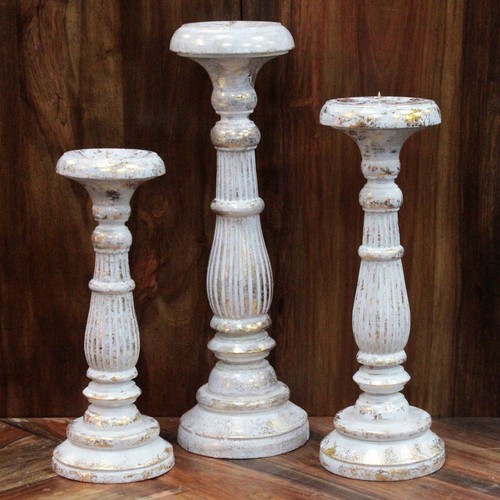 Large candle stand white - stand,