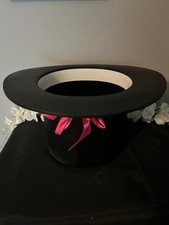 French 'Moet Chandon' Bowler Hat Champagne Bucket/ Cooler Black & Pink Ribbon