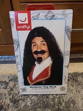 Mens Musketeer Black Wig