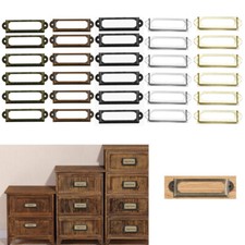 12/48pcs Metal Drawer Label