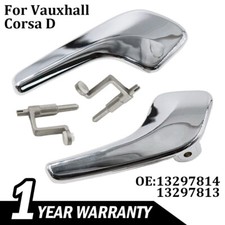 For Vauxhall - Opel Corsa D Chrome Interior Door Handle Set Driver & Passenger