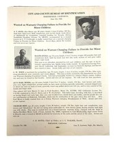 1925 Wanted Poster Flyer