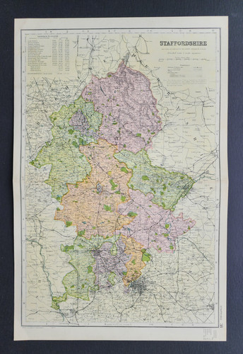 Antique 1903 large map - map,