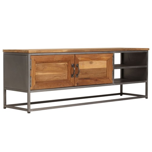 Recycled teak and steel - steel, tv