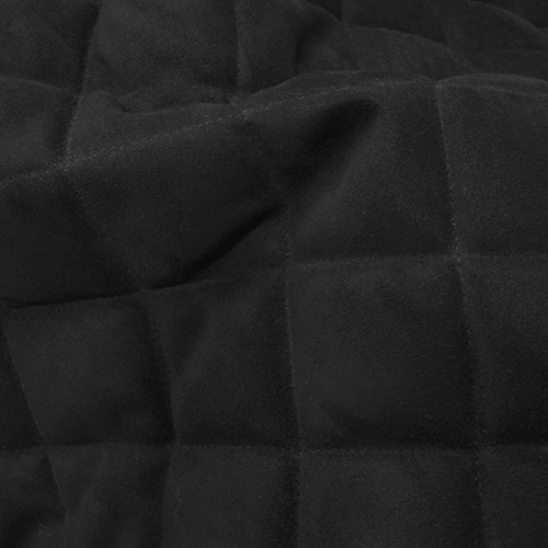 Black quilted suede fabric for - suede,