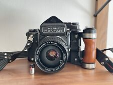 Asahi Pentax 6x7 TTL Medium Format Camera 55mm F4 SMC Takumar Wooden Grip Strap