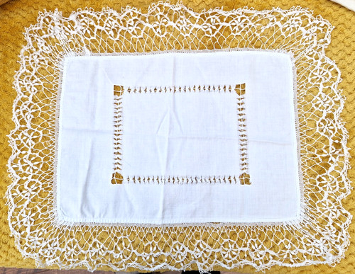 Antique large tray cloth - antique,