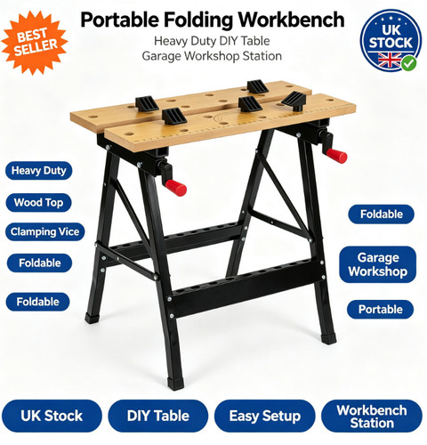 Portable folding workbench - portable,