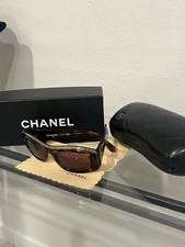 CHANEL Logo Sunglasses Oval frame 1990’s-2000’s Vintage Turquoise Shell Pattern