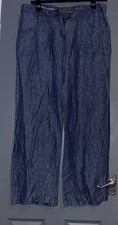 George Linen Straight wide legged Trouser Size 16