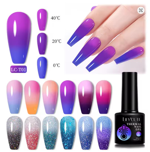 Thermal gel nail varnish - nail,