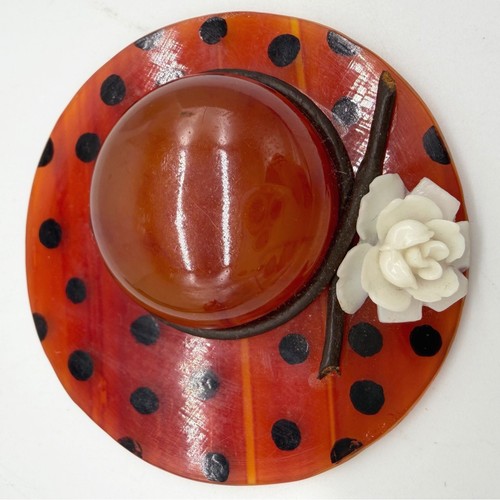 Vintage 1940s red polka - red, dot