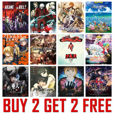 Classic Anime Posters Wall Art Manga Animation Movie Poster Prints Retro