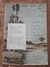 Antique Sheet Music 'Thank God