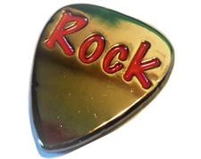 Plectrum Guitar Enamel Badge