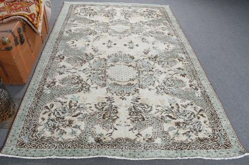 6x8 vintage rug brown - 5,6x8,3,