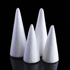 Craft Foam Cones White