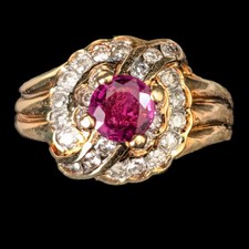 Vintage Ruby Diamonds 14k