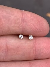 14ct Gold Diamond 1/4ct Stud Earrings, Vintage 14k 585