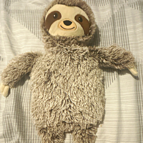 Sloth hot water bottle faux - water,