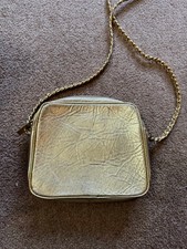 GOLD  HANDBAG WITH SHOULDER STRAP