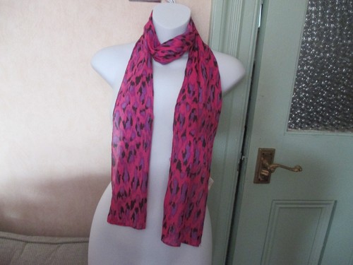 Pink print scarf - pink,