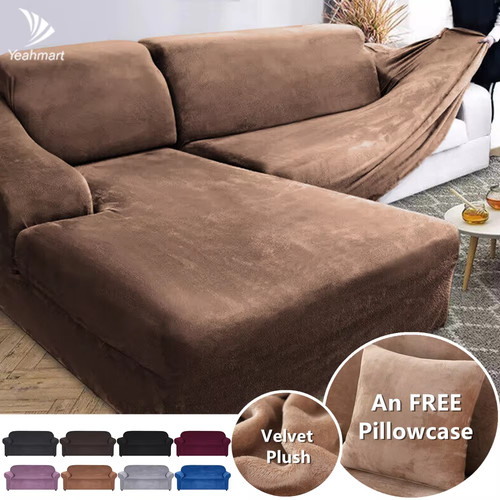 Velvet elastic sofa cover - velvet,