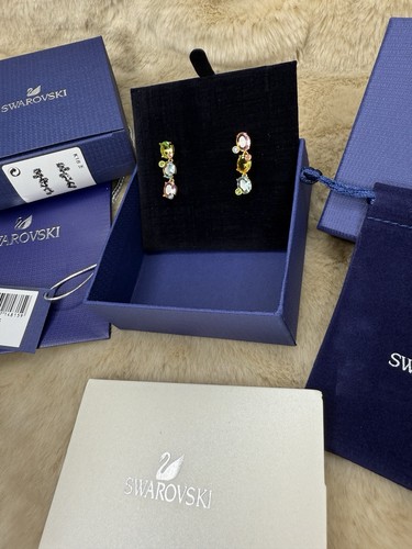 Swarovski gold tone earrings - gold,