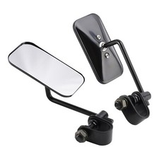 Retro Rectangular Clamp On Black Mirrors For Honda CB250 CB350 CB450 CB750