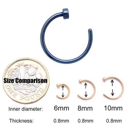 Nose ring surgical steel fake - ring,