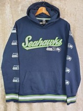 NFL Team Apparel Seattle Seahawks Embroidered Pullover Fleece Hoodie