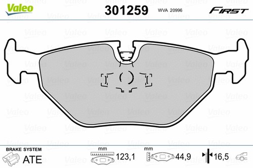 Rear brake pad - brake, disc