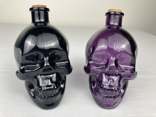 Skull head glass decanters - skull,