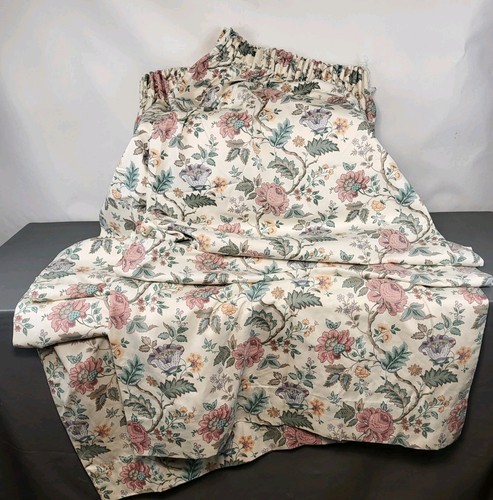 Vintage floral curtains - vintage,
