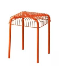 IKEA Vasteron Orange Metal Wire Chair Stool Inma Bermúdez & Francis Cayouette -2