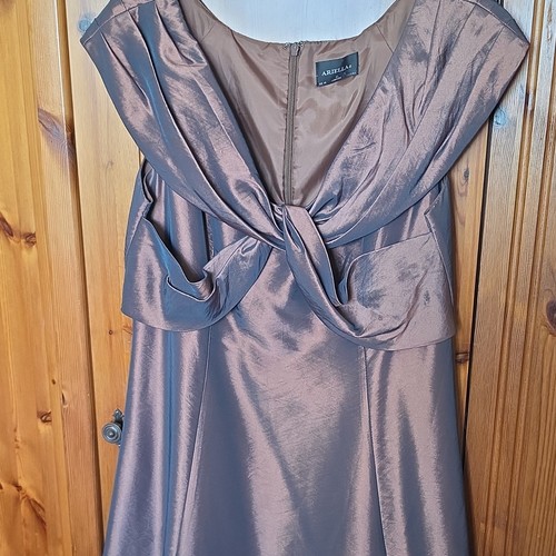 Ariella brown satin - ariella, a-line