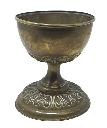 Antique goblet bowl metal vase - goblet,