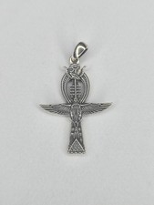 Ankh Cross Eagle Wings Pendant