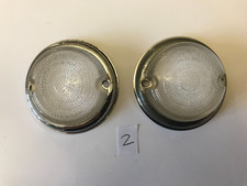 2x Sparto Side Lens PTNo 504130 2x Chrome Rings 500514 Land Rover Series - No 2