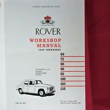 P4 Rover Car Workshop Manual