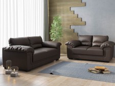 Seater faux leather sofa - 3,