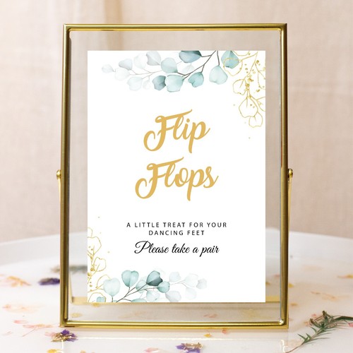 Wedding table sign - table, flip