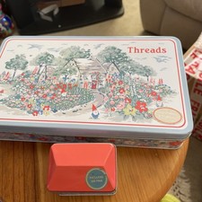Cath Kidston Threads And Pins Tins -new