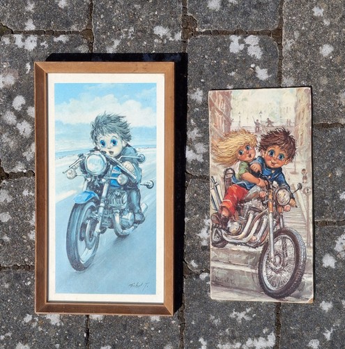 Vintage motorcycle prints - vintage,