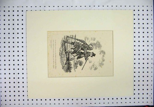 Original old antique print - original,