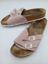 Birkenstock Vaduz Pink Suede Size 4.5 37 Sandals Narrow Fit 