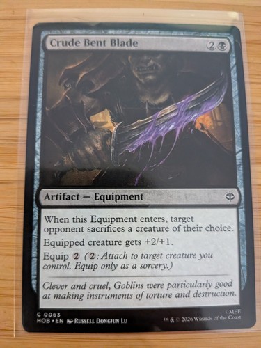 Mtg crude bent blade - mtg, 0063