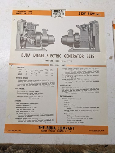 Buda diesel electric generator - buda,