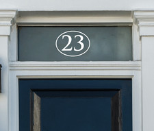 Fanlight House Number Sticker