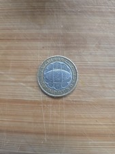 Extremely Rare 2£ Coin 1999 Rugby World Cup With Missed Print 999